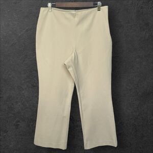 Vince Straight Leg Dress Pants Women Size 1X Beige Stretch Side‎ Zip Career